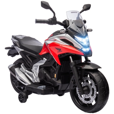 AIYAPLAY Moto Elettrica per Bambini 3-6 Anni in PP Metallo Rossa