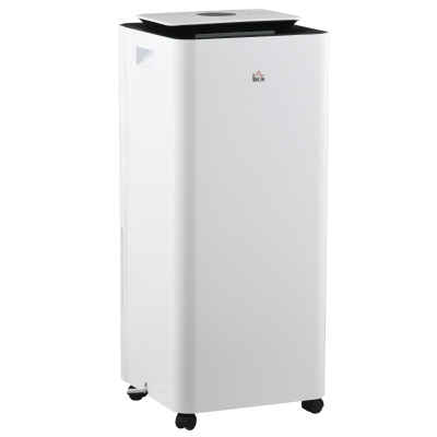 HOMCOM Portable Dehumidifier 16L/Day Air Purifier White