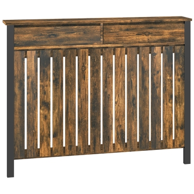Radiator Cover 119W x 19D x 93Hcm Rustic Brown