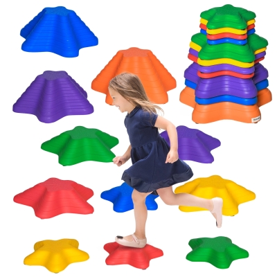 Outsunny 11-Piece Starfish Balance Stepping Stones Multicoloured