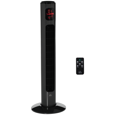 HOMCOM 38'' Tower Fan 3 Speed 12h Timer Oscillation Dark Grey