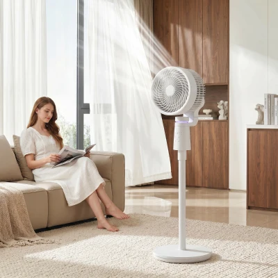HOMCOM Pedestal Oscillating Fan White