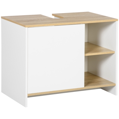 kleankin Mobile Bagno 77cm x 45cm x 60cm Bianco, naturale