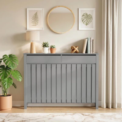 HOMCOM Radiator Cover Modern 93x119cm Grey