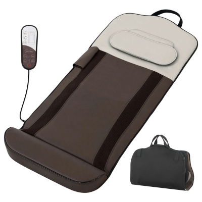 HOMCOM Colchón de Masaje Cuerpo Completo Plegable con Calefacción Compresión de Aire 4 Modos 3 Intensidades Apagado Automático