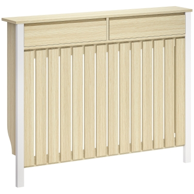 HOMCOM Radiator Cover Rustic Oak 93x119cm