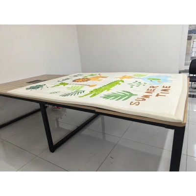 AIYAPLAY Tapete de Atividades Infantil Tapete de Quarto em Espuma Espessura 3 cm Estampa Animal Fundo Antiderrapante 150x200cm