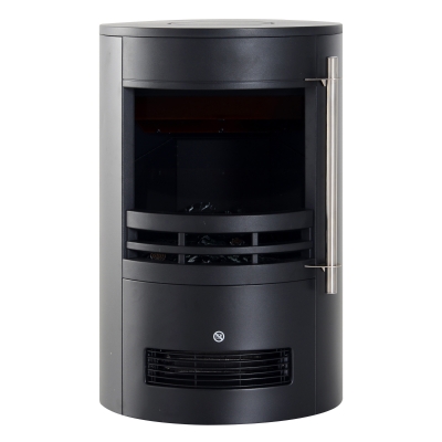 HOMCOM Elektrokamin mit Heizung, elektrischer Kamin mit LED Flammeneffekt, 900/2000W Dekokamin, elektrisch Kaminfeuer Kaminofen, Schwarz