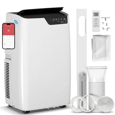 HOMCOM Portable Air Conditioner 12000 BTU WiFi Control