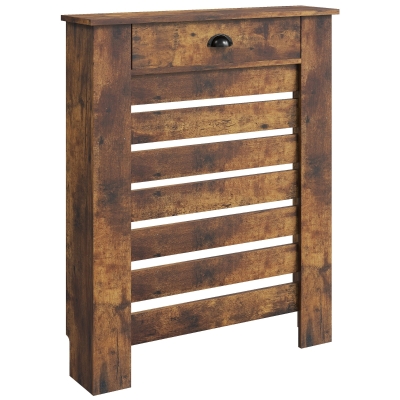 HOMCOM Radiator Cover with Drawer Rustic Brown 95.5x78cm
