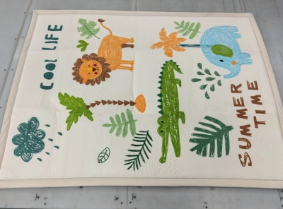 AIYAPLAY Tapete de Atividades Infantil Tapete de Quarto em Espuma Espessura 3 cm Estampa Animal Fundo Antiderrapante 150x200cm