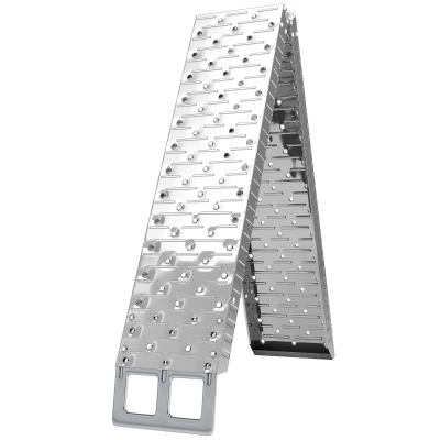 HOMCOM Rampe Pliable Antidérapante Moto Acier Argent