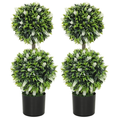 Artificial Plant 25cm x 25cm x 70cm White