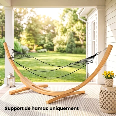 Outsunny Support Hamac Bois Pin 325x120cm