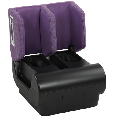 HOMCOM Foot Calf Massager Heat Air Compression Timer Black