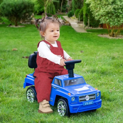 HOMCOM Macchina Cavalcabile Fuoristrada Bambini 18-36 Mesi Blu