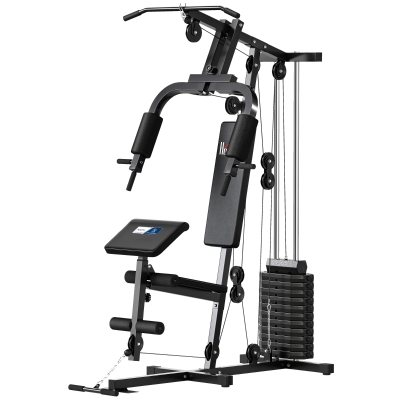 Aosom Station Musculation 12 Blocs 5,5kg 135x103x210cm