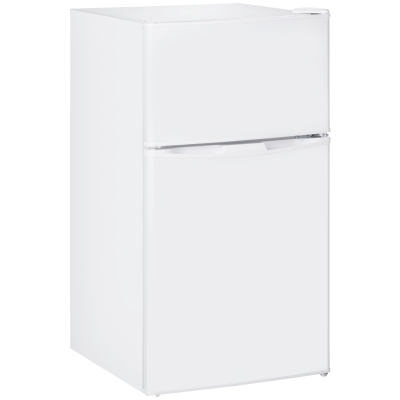 HOMCOM 88L Under Counter Fridge Freezer White