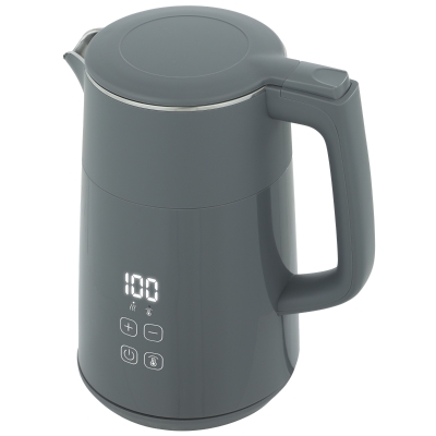 HOMCOM Electric Kettle 1.7L LED Keep Warm Grey