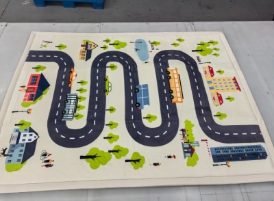 AIYAPLAY Tapete de Atividades Infantil Tapete de Quarto Infantil em Espuma Espessura 3 cm Padrão de Estrada Base Antiderrapante 150x200cm