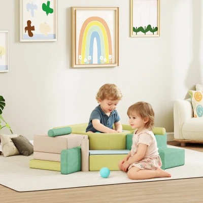 AIYAPLAY Parcours Motricité Bébé avec Piscine à Balles Multicolore