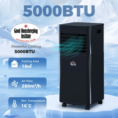 HOMCOM 4-In-1 Portable Air Conditioner 5000 BTU for 18m²