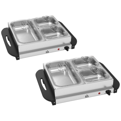 Electric Food Warmer 47.5W x 38D x 15.4Hcm Silver