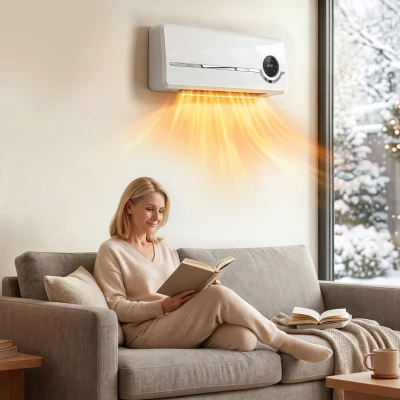 Termoventilator de Perete cu Telecomandă și Blocare pentru Copii