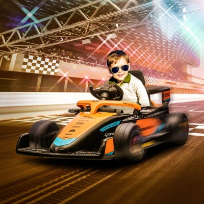 AIYAPLAY Macchina Elettrica per Bambini Licenza McLaren Arancione