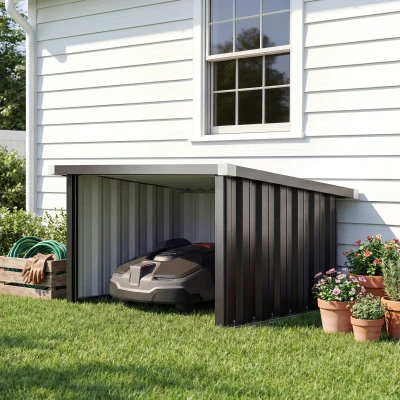 Outsunny Garage Robot Tondeuse Acier Gris 108x86x62.5 cm