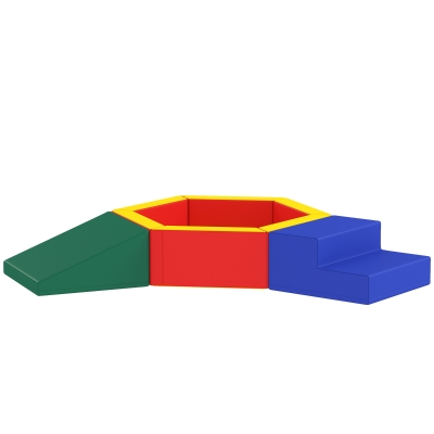 AIYAPLAY Juego de Bloques de Espuma para Niños Bloques de Psicomotricidad de Suave PU Set de Escalada para Escalar Multicolor