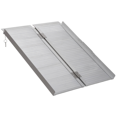 HOMCOM 3ft Folding Aluminium Wheelchair Ramp Portable