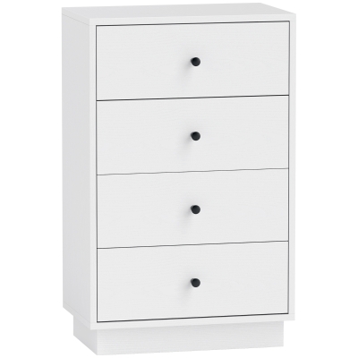 HOMCOM Kommode Sideboard mit 7 Schubladen Schrank aus Holzwerkstoff im Modern Stil 47 x 29 x 75 cm Weiß
