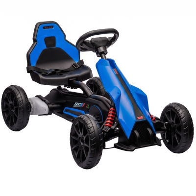 HOMCOM Elektro Go-Kart für Kinder 3-5km/h Gokart mit 2-Fach verstellbarem Geschwindigkeit, Sicherheitsgurt, EVA-Räder für 3-8