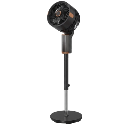 HOMCOM Silent Pedestal Fan 44" 8-Speed Oscillating Black