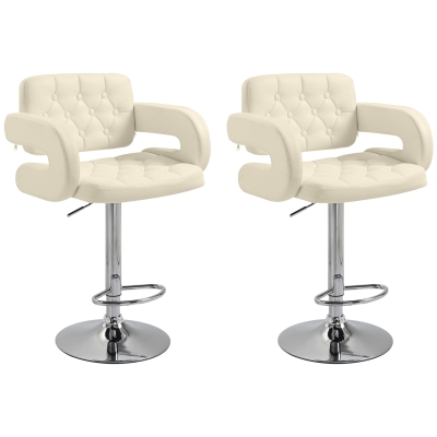 Bar Stool 61cm x 50cm x 114cm White