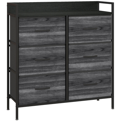 Chest of Drawers 79W x 29D x 85Hcm Black