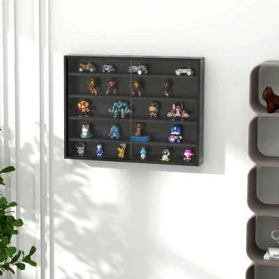 HOMCOM 5-Tier Display Shelf Unit Black 60x80cm