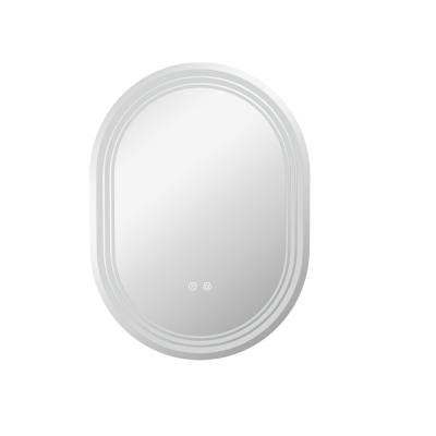 kleankin Miroir Ovale LED Salle Bain 70x50cm