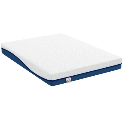 HOMCOM Colchão 190x140 cm Espessura 20 cm Colchão Viscoelástico com Chá Verde Firmeza Média Cama Refrescante com Espuma de Gel
