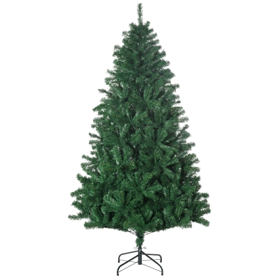 HOMCOM Künstlicher Weihnachtsbaum 180 cm künstlich Tannenbaum mit 1000 Spitzen Christbaum Weihnachtsdeko inkl. Metallständer für drinnen