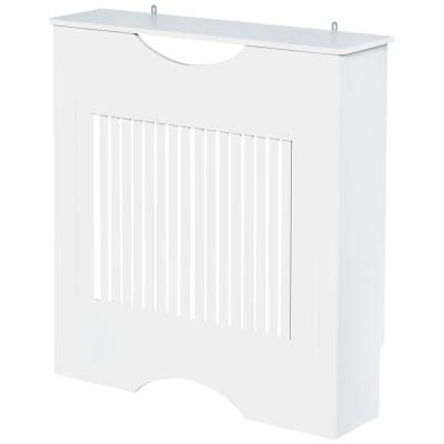 HOMCOM Heizkörperverkleidung, Heizungsabdeckung, Abdeckung, MDF, Weiß, 78 x 19 x 82cm