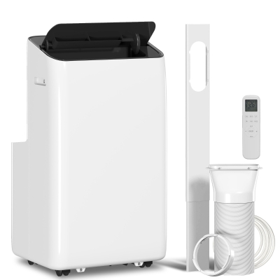 HOMCOM Mobiles Klimagerät 12.000 BTU mit Inverter-Technologie, Klimaanlage mit 60° Schwenkfunktion, 24H-Timer, Fernbedienung