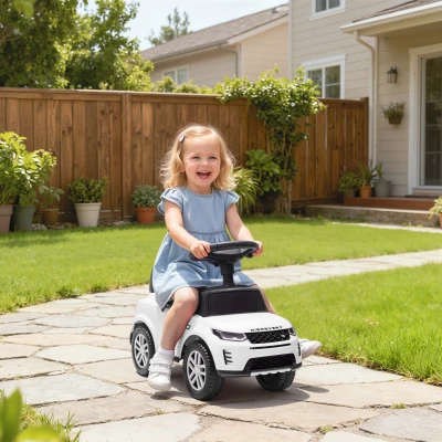 AIYAPLAY Coche Correpasillos con Licencia de Land Rover para Niños 18-36 Meses con Almacenaje Bocina Sonidos de Motor Blanco