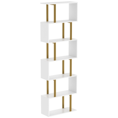 HOMCOM Industrial Bookshelf Standing Unit Bedroom Black