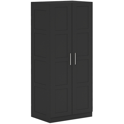 Wardrobe 80W x 53.5D x 180Hcm Black