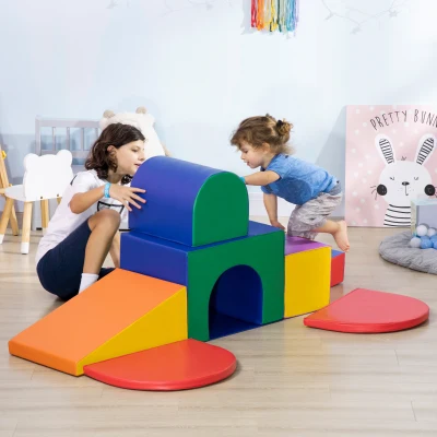 HOMCOM Seven-Piece Soft Playset for Toddlers Multicoloured