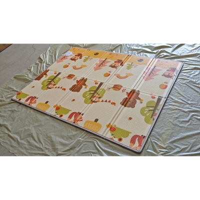 AIYAPLAY Tapete de Brincar para Bebés 200x150x1.5 cm Tema Floresta Dobrável Reversível em XPE, 0-3 Anos, Multicolorido