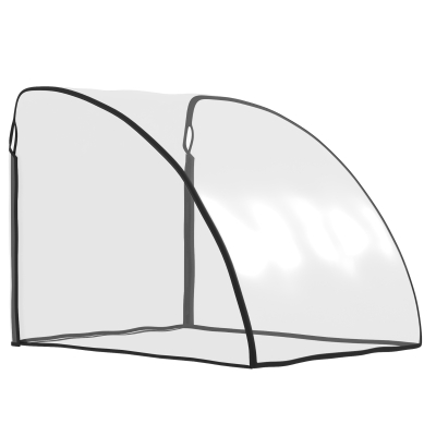 HOMCOM Faltgarage für Kinderanhänger, Wasserdicht Abdeckung mit UV-Schutz, Regenschutz 76 x 61 x 61 cm, Transparent
