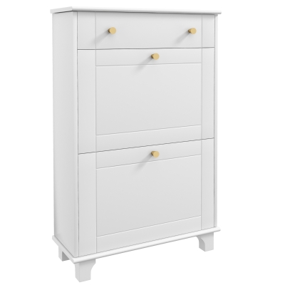 HOMCOM Scarpiera Salvaspazio Slim con 2 Cassetti Ribaltabili